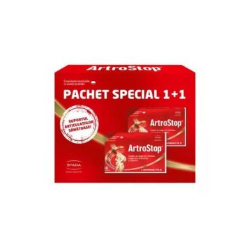 Pachet Artrostop Colagen, 30+30 comprimate, Stada