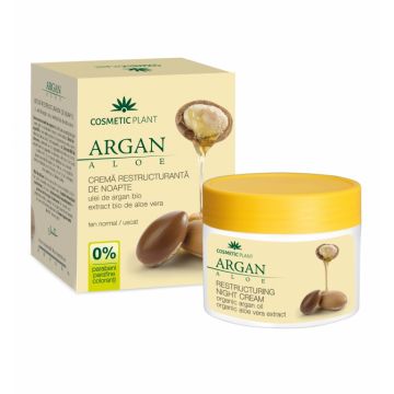 Crema noapte restructuranta ArganAloe 50ml - COSMETIC PLANT