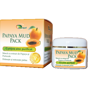 Masca fata revitalizanta papaya portocale 50g - AYURMED