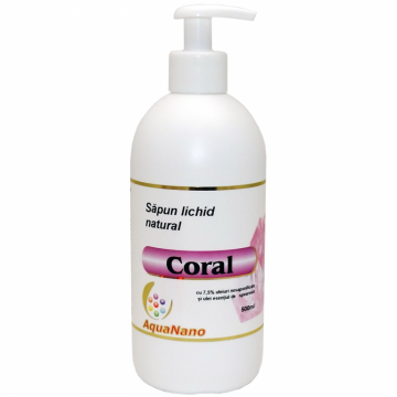 Sapun lichid clasic ulei esential menta creata Coral 500ml - AQUA NANO