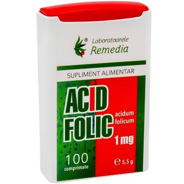 Acid folic 1mg 100cp - REMEDIA