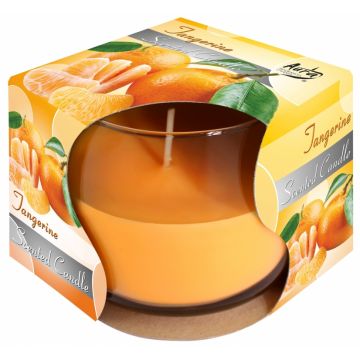 Lumanare parfumata pahar 24h mandarina 130g - BISPOL