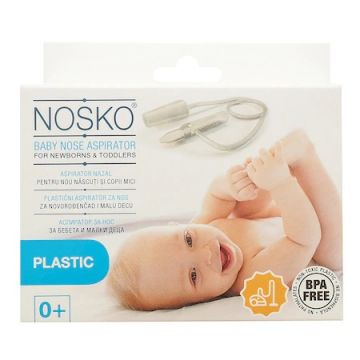 Aspirator nazal cu cap de plastic, 1 bucata, Nosko Baby