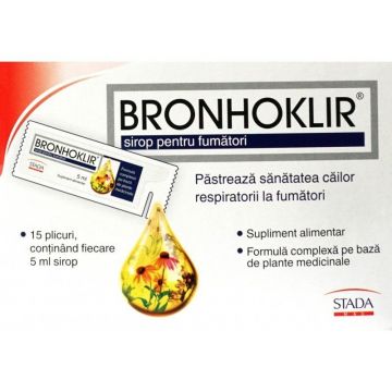 Bronhoklir sirop pentru fumatori, 15 plicuri, Stada