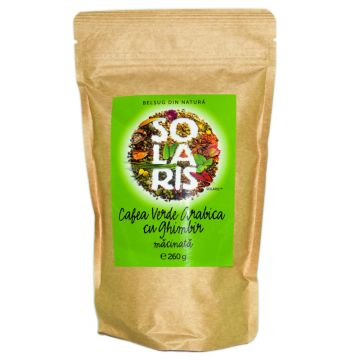 Cafea verde arabica macinata cu ghimbir, 260g, Solaris