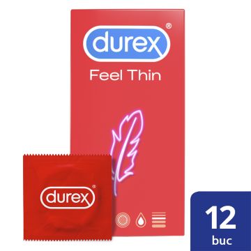 Prezervative Feel Thin, 18 bucati, Durex