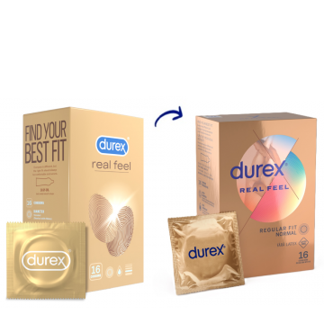 Prezervative Real Feel, 16 bucati, Durex