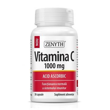 Vitamina C cu Acid Ascorbic, 30 capsule, Zenyth
