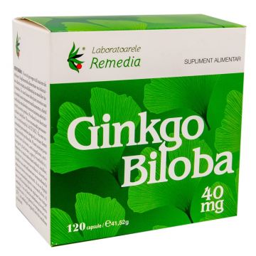 Ginkgo biloba 40mg 120cps - REMEDIA