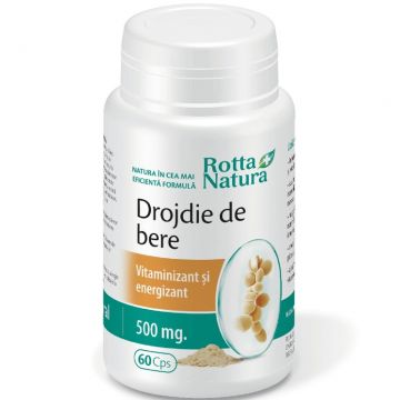 Drojdie bere 500mg 60cps - ROTTA NATURA