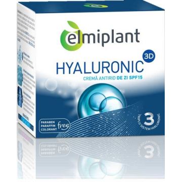 Crema zi antirid spf15 Hyaluronic 50ml - ELMIPLANT