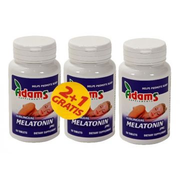 Pachet Melatonina 3mg 3x50cp - ADAMS