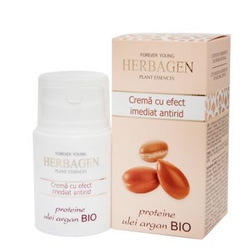 Crema antirid efect imediat ulei argan bio 50g - HERBAGEN