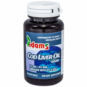 Ulei ficat cod 1000mg 30cps - ADAMS