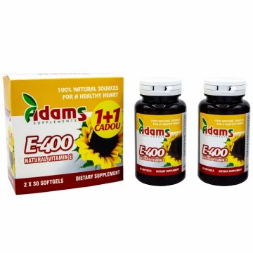 Pachet Vitamina E 420mg naturala 2x30cps - ADAMS
