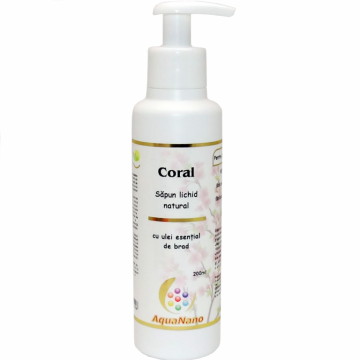 Sapun lichid clasic ulei esential brad Coral 200ml - AQUA NANO