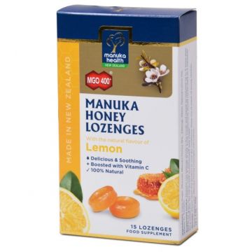 Bomboane miere Manuka lamaie 15cp - MANUKA HEALTH