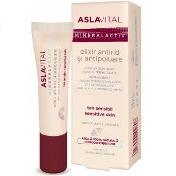 Elixir contur ochi buze antirid antipoluare 15ml - ASLAVITAL MINERALACTIV