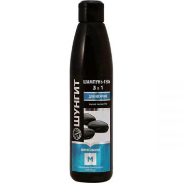 Sampon gel dus revigorant mentol barbati 330ml - SHUNGIT