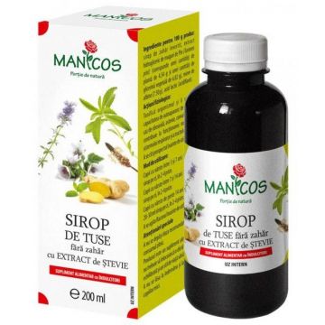 Sirop tuse fara zahar 200ml - MANICOS