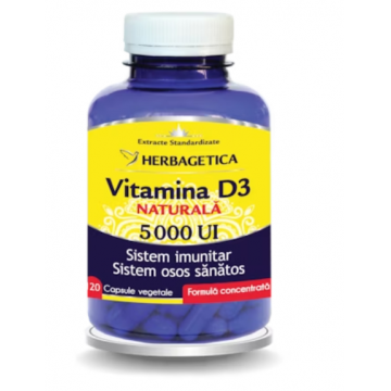 Detrix Forte Vitamina D3 5000UI, 120 capsule, Herbagetica