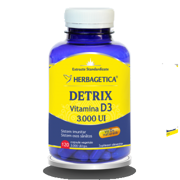 Detrix Vitamina D3 3000UI, 120 capsule, Herbagetica