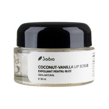 Exfoliant pentru buze Coconut-Vanilla, 30ml, Sabio