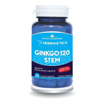 Ginkgo 120+ Stem, 60 capsule, Herbagetica