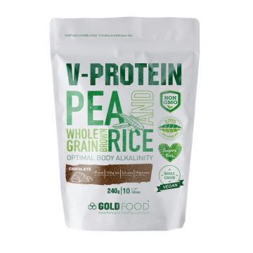 Pudra proteica V Protein cu ciocolata, 240g, Gold Nutrition