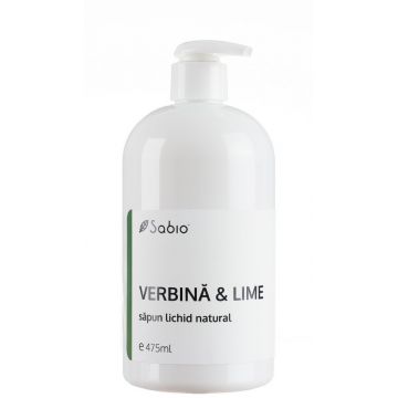 Sapun lichid natural verbina si lime, 475ml, Sabio