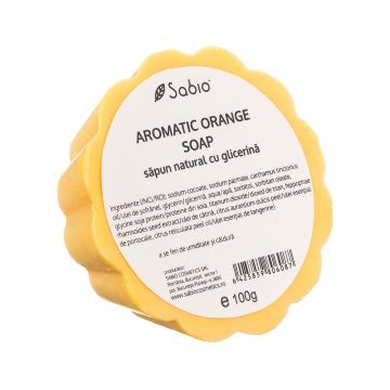 Sapun natural cu glicerina Aromatic Orange, 100g, Sabio