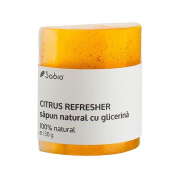 Sapun natural cu glicerina Citrus Refresher, 130g, Sabio