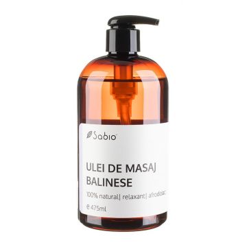 Ulei de masaj balinese, 475ml, Sabio