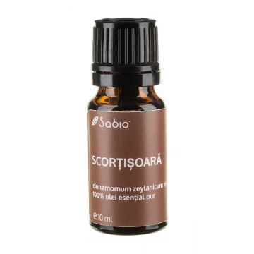 Ulei esential de scortisoara (cinnamomum zeylanicum oil), 10ml, Sabio