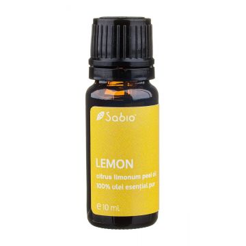 Ulei esential pur de lamaie (citrus limonum peel), 10ml, Sabio