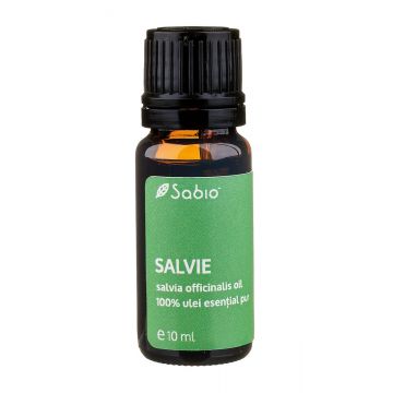 Ulei esential pur de salvie (salvia officinalis), 10ml, Sabio