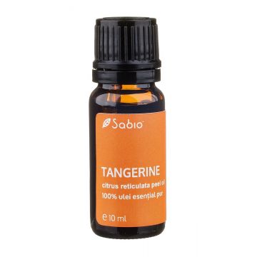 Ulei esential pur tangerine (citrus reticulata peel oil), 10ml, Sabio