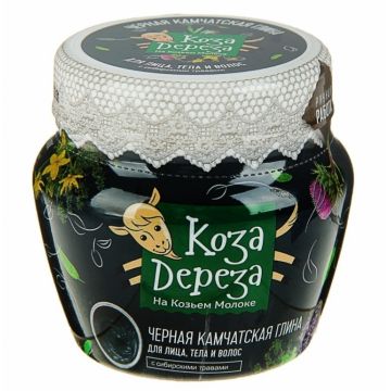 Argila cosmetica neagra Kamceatka plante siberiene lapte capra 175ml - KOZA DEREZA