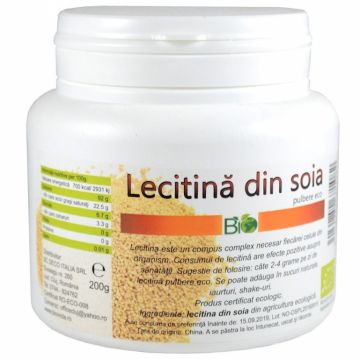 Pulbere lecitina soia 200g - DECO ITALIA