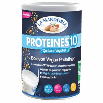 Pulbere proteica mix vegana Proteines10 eco 250g - LA MANDORLE