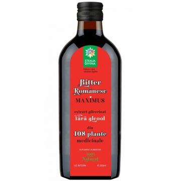 Bitter romanesc Maximus 108plante fara alcool 250ml - SANTO RAPHAEL