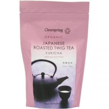 Ceai verde prajit kukicha 125g - CLEARSPRING