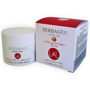 Crema lifting luminozitate extract melc colagen marin L&L 50g - HERBAGEN