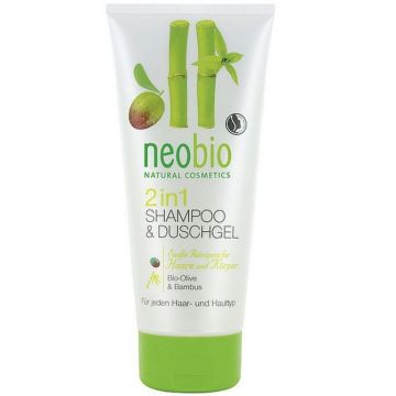 Sampon gel dus 2in1 masline bambus 200ml - NEOBIO Sampon gel dus 2in1 masline bambus 200ml - NEOBIO