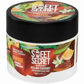 Scrub corp regenerant zahar portocale scortisoara caramel Sweet Secret 200g - FARMONA