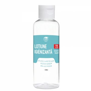 Lotiune igienizanta maini glicerina galbenele 70%alcool 200ml - CETA SIBIU