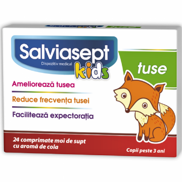 Salviasept kids tuse 24cp - NATUR PRODUKT