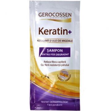 Sampon par degradat keratina ulei migdale Keratin+ 15ml - GEROCOSSEN