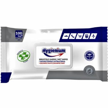 Servetele umede antibacteriene dezinfectante capac 100b - HYGIENIUM