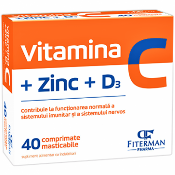 Vitamina C Zinc D3 40cp - FITERMAN
